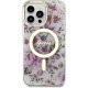 Guess iPhone 14 Pro vāciņš Flower MagSafe, caurspīdīgs