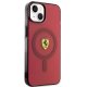 Чехол Ferrari для iPhone 14 Translucent MagSafe, красный