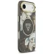 Guess IML Glitter Flowers Triangle MagSafe vāciņš iPhone Air, Melns