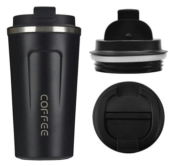Stainless Steel Insulated Travel Mug 510 ml, black