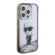 Чехол Karl Lagerfeld для iPhone 15 Pro Liquid Glitter Ikonik, прозрачный