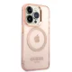 Guess vāciņš iPhone 14 Pro Gold Outline MagSafe Rozā zelta