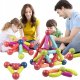 Magnētiskie Rotaļu Spēļu Bloki Bumbiņas Stienīši Konstruktors, 84 gab. | Magnetic Magic Blocks Bricks Balls