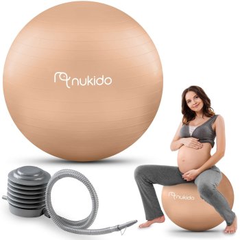 Фитнес-мяч для беременных Nukido NS-951 65 см, бежевый