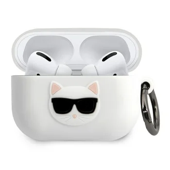 Karl Lagerfeld Silicone Choupette Case for AirPods Pro White