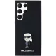 Karl Lagerfeld Samsung Galaxy S24 Ultra vāciņš Silicone Ikonik Metal Pin, melns