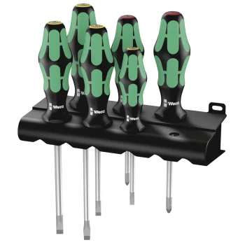 Набор отверток Wera 334/6 Kraftform Plus Lasertip с подставкой, 6 шт.