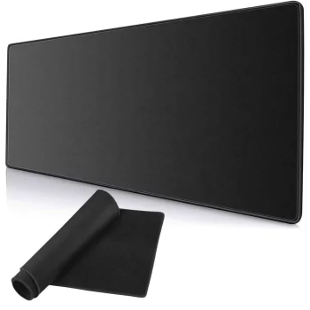 Игровой коврик для мыши и клавиатуры XL 80x30 см, черный
