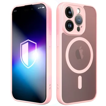 Чехол 3mk Misty MagCase для iPhone 15 Pro, MagSafe, 2 мм, розовый