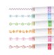 Pattern Curve Highlighter Pens for Journaling, Set of 6