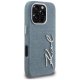 Karl Lagerfeld Signature Denim vāciņš iPhone 16 Pro Max, zils