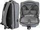 Anti-theft hard shell business laptop backpack with USB and lock, grey