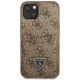 Apple iPhone 13 mini Guess 4G Triangle Logo Cardslot vāciņš maciņš - brūns | Phone Case Cover