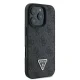 Guess iPhone 16 Pro Max vāciņš Leather 4G Triangle Strass MagSafe, melns