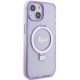 Guess Ring Stand Script Glitter MagSafe case for iPhone 15 - purple