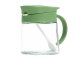 Glass Spice Jar with Handle and Spoon 300ml, green