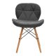 Scandinavian Velvet Chair 4Rico QS-186, grey