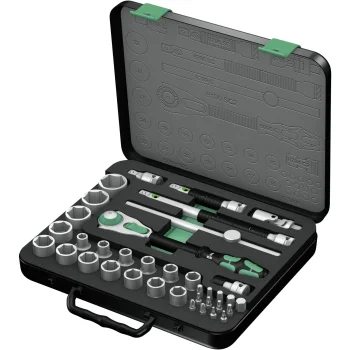 Wera 8100 SC 2 Zyklop Speed 1/2" Metric Ratchet Set, 37 pcs