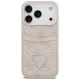 Guess iPhone 17 Pro vāciņš 4G Double Card Triangle, rozā