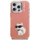 Karl Lagerfeld IML Aquarelle Choupette & Logo vāciņš iPhone 16 Pro Max telefonam – rozā | Phone Case Cover