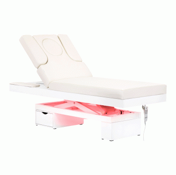 Azzurro 815B elektriskā SPA un masāžas gulta ar apsildi un LED apgaismojumu, balta