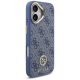 Guess 4G Strass Logo ar lielo siksnu un metāla pogām MagSafe vāciņš iPhone 17 – zils | Phone Case Cover