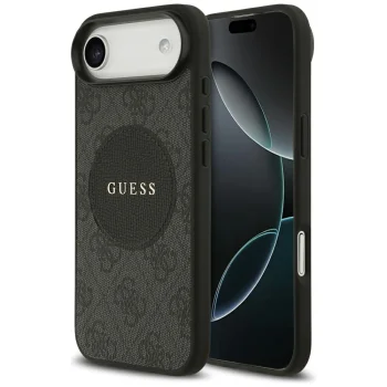 Guess 4G Circle Classic Logo MagSafe vāciņš priekš iPhone Air, melns