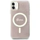 Чехол Guess для iPhone 11 IML 4G Gold Stripe, розовый