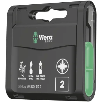Skrūvgriežu uzgaļu komplekts Wera Bit-Box 20 BTH PZ 2, 1/4", 20 gab.