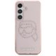 Чехол Karl Lagerfeld Rhinestones K. Head Logo для Samsung Galaxy S25 розовый