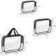 Caurspīdīgas Ceļojumu Organizatora Kosmētikas Ceļojumu Somas, 3 gab. l Transparent Travel Organizer Makeup Bags