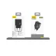 Сетевое зарядное устройство Dudao A26T GaN 25W USB-A, USB-C, черное