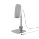 Baseus Telescopic Desktop Bracket Phone Holder Wireless Qi Charger 15W with USB Cable, Silver