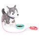 Interactive Walking Husky Dog Toy on Leash Wags Tail and Plays Music for Kids