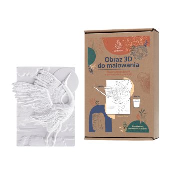 CANDELLANA Gypsum Coloring 3D Picture Set with Paints and Brushes
