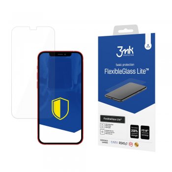 3MK Apple iPhone 12 Mini Lokāms Aizsargstikls Lite Telefonam | Flexiable Tempered Glass Screen Protector