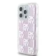 DKNY iPhone 15 Pro vāciņš Liquid Glitters Checkered Pattern, balts