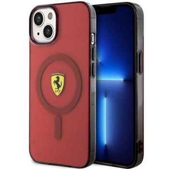 Чехол Ferrari для iPhone 14 Translucent MagSafe, красный