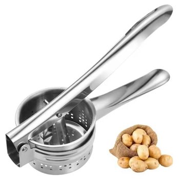 Nerūsējošā tērauda manuāla kartupeļu spiede, smalcinātājs | Manual Potato Press Stainless Steel Chopper