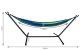 Divvietīgs Dārza Šūpuļtīkls ar Metāla Statīvu Rāmi 200x150 cm, Zils Zaļš | Double Garden Hammock with Metal...