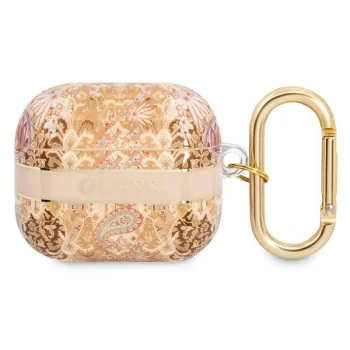 Чехол Guess Paisley Strap Collection для Apple AirPods 3, золотой