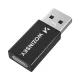 Переходник OTG USB-A на USB-C Wozinsky WAAC-01, 10 Гбит/с, 3 А, черный