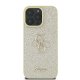 Guess Fixed Glitter Big 4G Case for iPhone 16 Pro - Gold