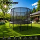 Садовый батут Trizand с защитной сеткой и лестницей, 366 см, 150 кг