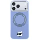 Karl Lagerfeld iPhone 18 Pro / 17 Pro vāciņš Ring Stand 360 Choupette MagSafe, gaiši zils