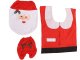 Christmas Bathroom Set Santa Claus, 3 Pieces, Red