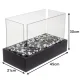 Kaminer 00026318 brīvi stāvošs biokamīns ar stikla sienām 45cm melns