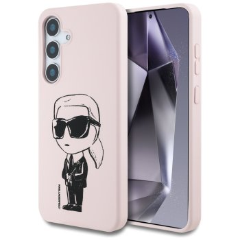 Чехол Karl Lagerfeld Silicone Graffiti Ikonik MagSafe для Samsung Galaxy S25, розовый