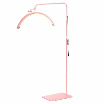 Pusmēness LED lampa kosmetoloģijai 40W, 320 LED, CRI>95, rozā