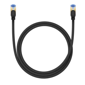 Baseus быстрый интернет-кабель RJ45 cat.7 10Gbps 1m плетеный черный